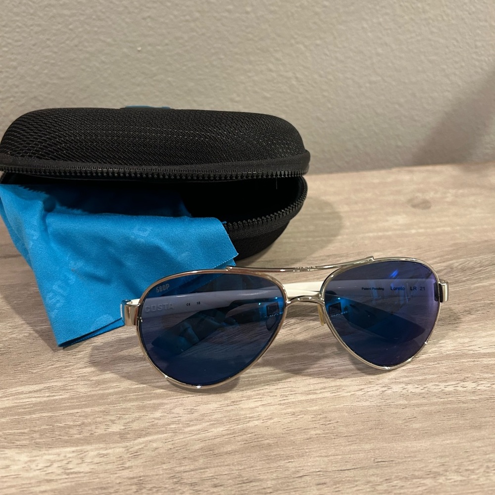 Women’s Polarized Costa Sunglasses with Cleaning Cloth and Case